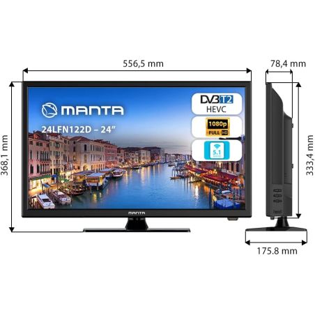 Телевізор 24 дюйми Manta 24LFN122D (Full HD Direct LED HDMI T2)