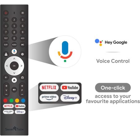 Телевізор 43 дюйми SmartTech 43QG02VUA (QLED 4К Smart TV 60Гц T2/S2)