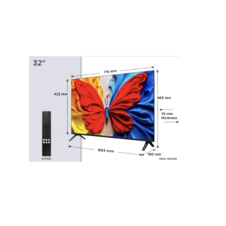Телевізор 32 дюйми TCL 32V5C (Full HD Smart TV T2/S2 Bluetooth Wi-Fi)