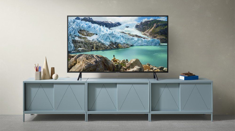 Телевизор 75 дюймов Samsung UE75RU7100 (PPI 1400Гц 4K Smart 4 Ядра Bluetooth DVB T2 S2) 538