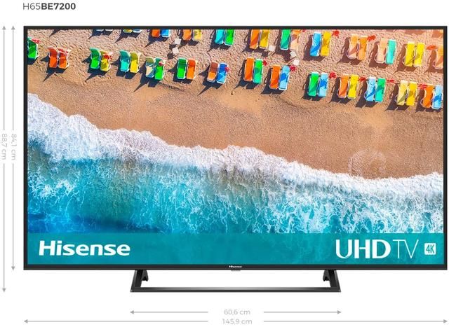 Телевізор Hisense H65BE7000 (65 дюймів, 1500 PCI, Ultra HD 4K, Smart, Wi-Fi, DVB-T2 S2) — Уцінка 2573